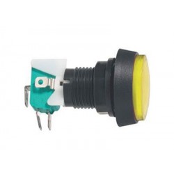 Prepínač tlačítko okrúhle ON-(ON) 250V/10A s mikrospínačom žlté