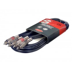 Stagg STC3C, kábel 2x RCA/2x RCA, 3 m