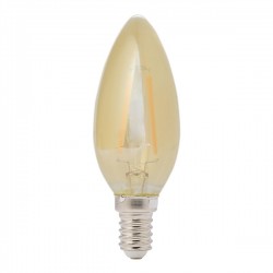 Žiarovka LED C35 E14 2W RETLUX RFL 225 teplá biela, filament Amber