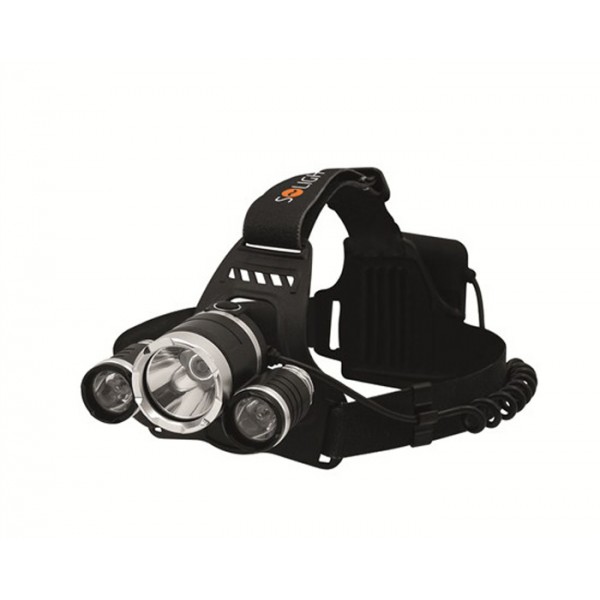 Svietidlo čelovka LED SUPER POWER, 900lm, 3x Cree LED, 4x AA