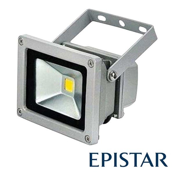 LED reflektor vonkajší 10W/ 800lm Epistar, MCOB, AC 230V, STUDENÁ, šedý
