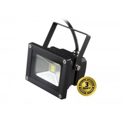 LED vonkajší reflektor, 10W, 700lm, AC 230V, čierny