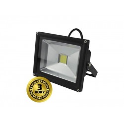LED vonkajší reflektor, 20W, 1400lm, AC 230V, čierny SOLIGHT WM-20W-E