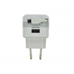 USB nabíjací adaptér, navíjací kábel micro USB + 1x USB, Solight DC39