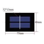 Fotovoltaický solárny článok 1V / 0,2W (panel) + káblové vývody