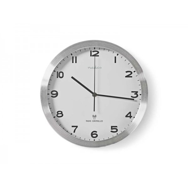 Hodiny analógové NEDIS strieborné CLWA110RWT 30 cm