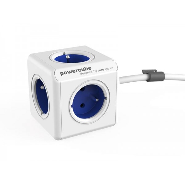 Zásuvka PowerCube EXTENDED s káblom 1.5m modrá