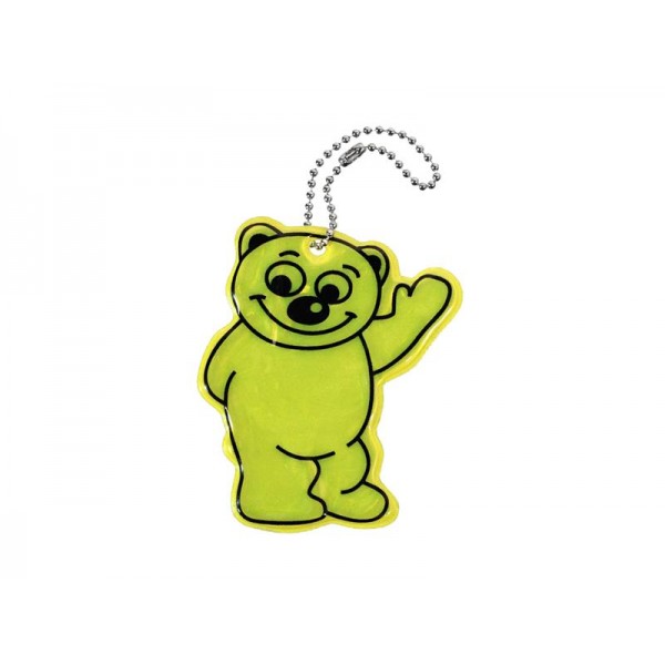 Reflexný prívesok BEAR - žltý