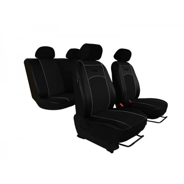 Autopoťahy kožené Tuning čierne